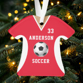 Fußball-Jersey-Sportteam Uniform Red Ornament