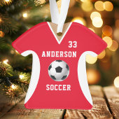 Fußball-Jersey-Sportteam Uniform Red Ornament
