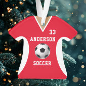 Fußball-Jersey-Sportteam Uniform Red Ornament