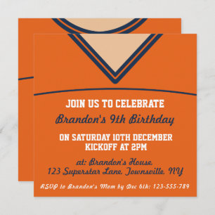 Fußball Jersey Themed Party Einladung Vorlage