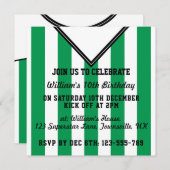 Fußball-Jersey Themed Party lädt Vorlage ein, grün (Vorne/Hinten)
