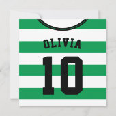 Fußball-Jersey Themed Party lädt Vorlage ein, grün (Rückseite)