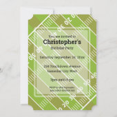 Fußball Jersey und Pitch Geburtstagsparty Einladung (Rückseite)