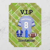 Fußball Jersey und Pitch Geburtstagsparty Einladung (Vorne/Hinten)