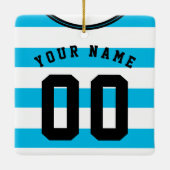 Fußball-Jersey-Vorlagendekoration, blau Keramikornament (Rückseite)