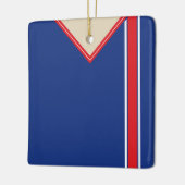 Fußball-Jersey-Vorlagendekoration, Blue Red Keramikornament (Links)