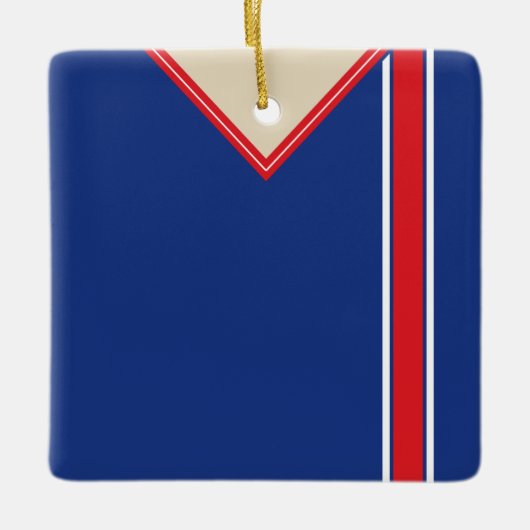 Fußball-Jersey-Vorlagendekoration, Blue Red Keramikornament (Vorderseite)