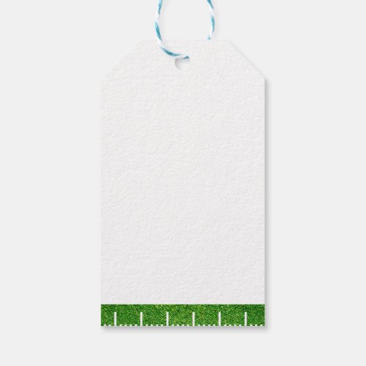 Fußball-Junge Geburtstagsgeschenk Geschenkanhänger (Rückseite)