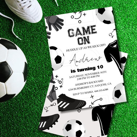 Fußball-Jungen-Geburtstagsfeier Einladung