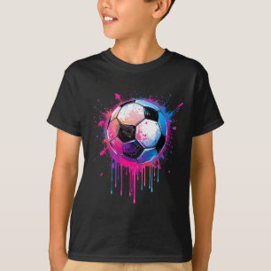 Fußball Jungen Mädchen Awesome Bunt Fußball Drip S T-Shirt