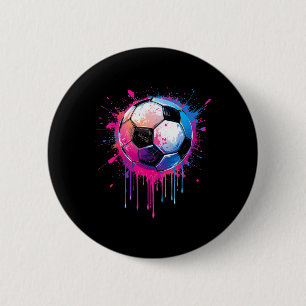 Fußball Jungen Mädchen Toll Bunter Fußball Drip So Button