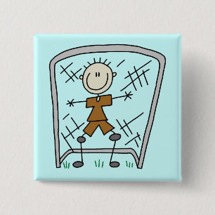 Fußball-Jungen-Tormann-T-Shirts und Geschenke Button