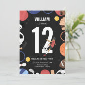 Fußball-Jungen zum Geburtstag Einladung (Stehend Vorderseite)