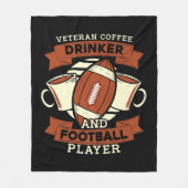 Fußball-Kaffee Fleecedecke (Vorderseite)