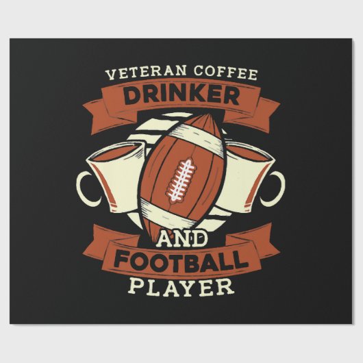 Fußball-Kaffee Geschenkpapier (Flach)