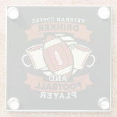 Fußball Kaffee Glasuntersetzer (Rückseite)