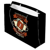 Fußball Kaffee Große Geschenktüte (Rückseite Schrägansicht)