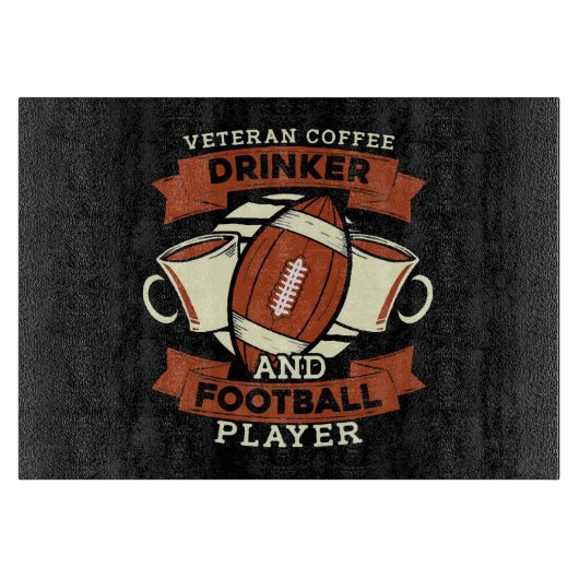 Fußball Kaffee Schneidebrett (Vorderseite)