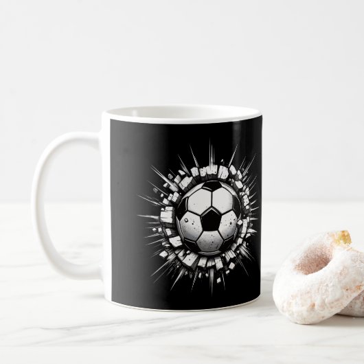Fußball Kaffeetasse (Mit Donut)