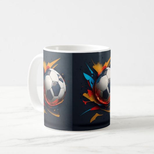 Fußball Kaffeetasse (Vorderseite Links)