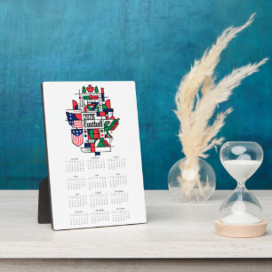 Fußball-Kalender 2026 USA, Kanada, Mexiko Fotoplatte