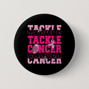 Fußball-Kampf rosa Ribbon Brustkrebs-Aussichten Button