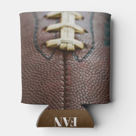 Fußball kann sich mit anpassbarem Text abkühlen Dosenkühler (Rückseite)