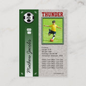 Fußball-Karte Visitenkarte (Rückseite)