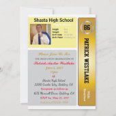 Fußball-Karte W/ Stats Grad Einladungen - Gold (Rückseite)