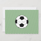 Fußball-Karten-Foto-Geburtstags-Einladung Einladung (Rückseite)