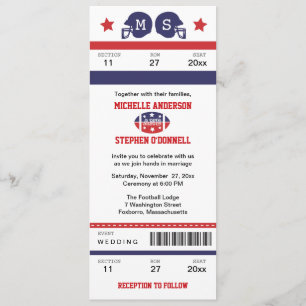 Fußball-Karten-Hochzeits-Einladung Einladung