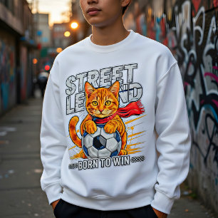 Fußball-Katz-Straßenlegende Lustiges Geschenk  Sweatshirt