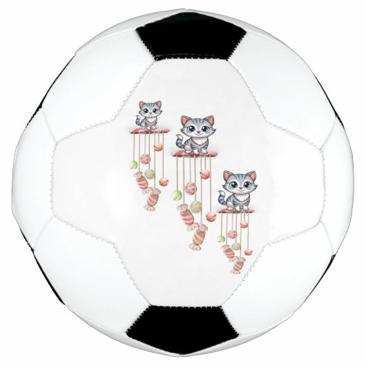 Fußball-Katze Kitten Meow Chimes Fußball (Vorderseite)