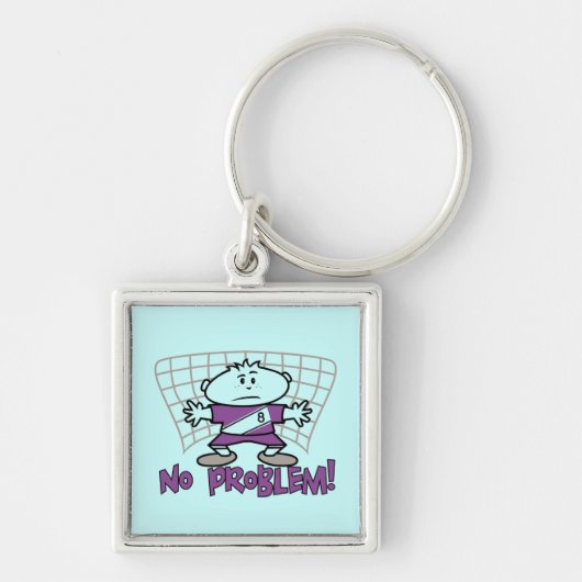 Fußball keine Problem-T - Shirts und Geschenke Schlüsselanhänger (Vorne)