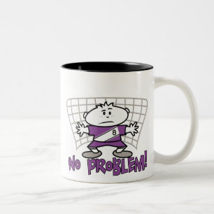 Fußball keine Problem-T - Shirts und Geschenke Zweifarbige Tasse