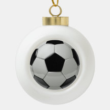 Fußball Keramik-Weihnachtsschmuck