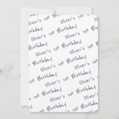 Fußball Kick Off Boy 1. Geburtstag Einladung (Rückseite)