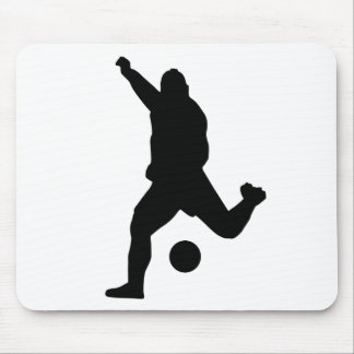 Fußball-Kick-Silhouette Mousepad
