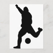 Fußball-Kick-Silhouette Postkarte (Vorderseite)