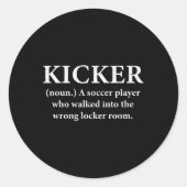 Fußball-Kicker Definition Fußball-Kicker Runder Aufkleber (Vorderseite)
