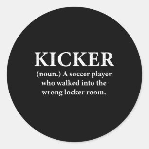 Fußball-Kicker Definition Fußball-Kicker Runder Aufkleber