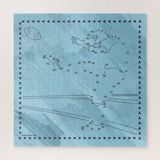 Fußball-Kicker verbinden die Punkte Puzzle (Vertikal)