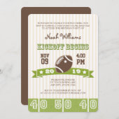 FUSSBALL KICKOFF JEDER ALTER BIRTHTAG EINLADUNG (Vorne/Hinten)