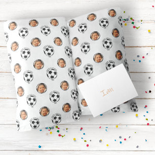Fußball Kinder Alles Gute zum Geburtstag Name & Fo Geschenkpapier