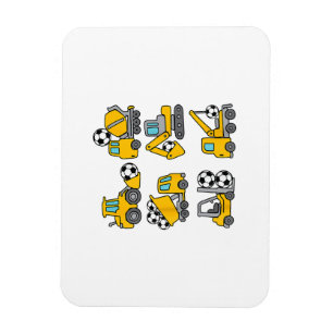 Fussball Kinder Fussball Bau LKW Magnet