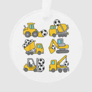 Fußball Kinder Fußball Bau Trucks Ornament