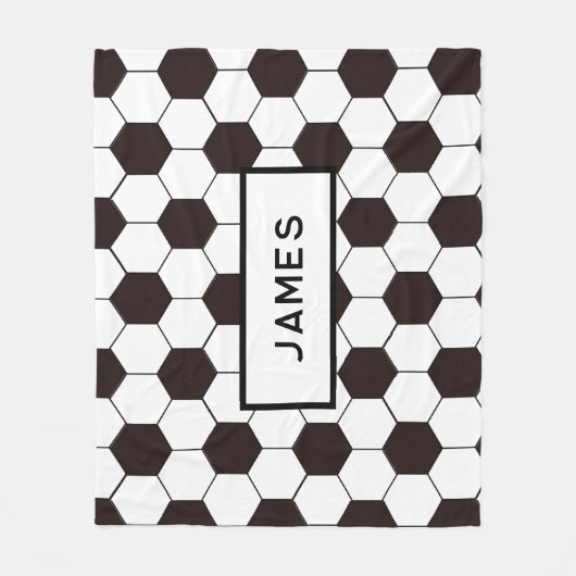 Fußball Kinder Fußball Fußball Muster Fußball Gebu Fleecedecke (Vorderseite)