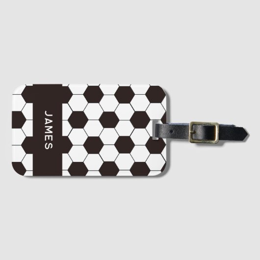 Fußball Kinder Fußball Fußball Muster Fußball Gebu Gepäckanhänger (Vorderseite (Horizontal))