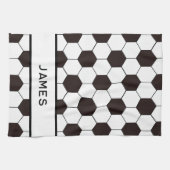 Fußball Kinder Fußball Fußball Muster Fußball Gebu Geschirrtuch (Horizontal)