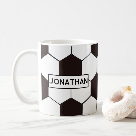 Fußball Kinder Fußball Fußball Muster Fußball Gebu Kaffeetasse (Mit Donut)